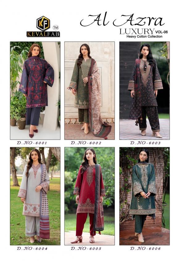 Keval Fab Al-Azra Vol-6 – Luxury Lawn Karachi Dress Material